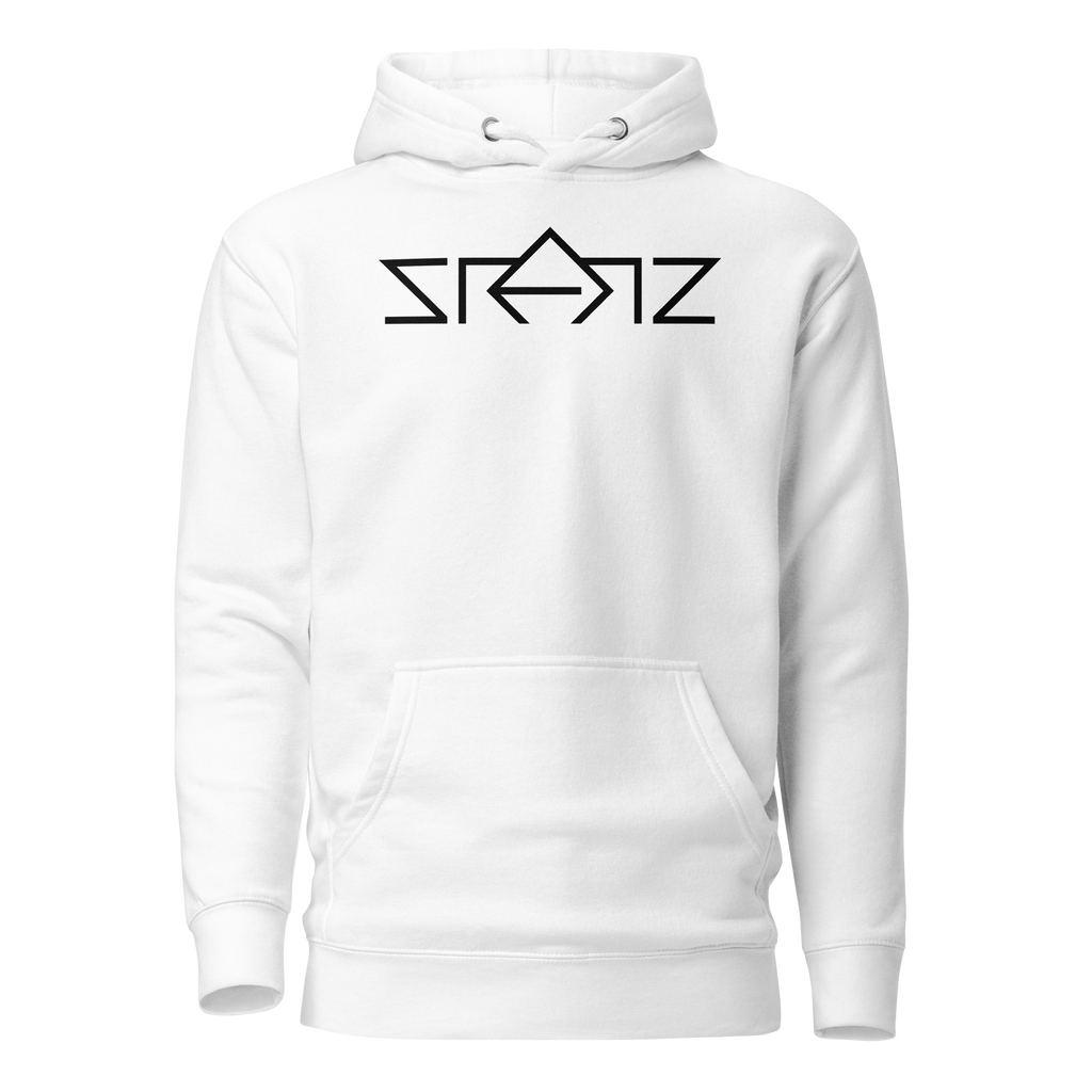 SRARZ Signature Hoodie – Weiss – Vorderansicht ohne Person
