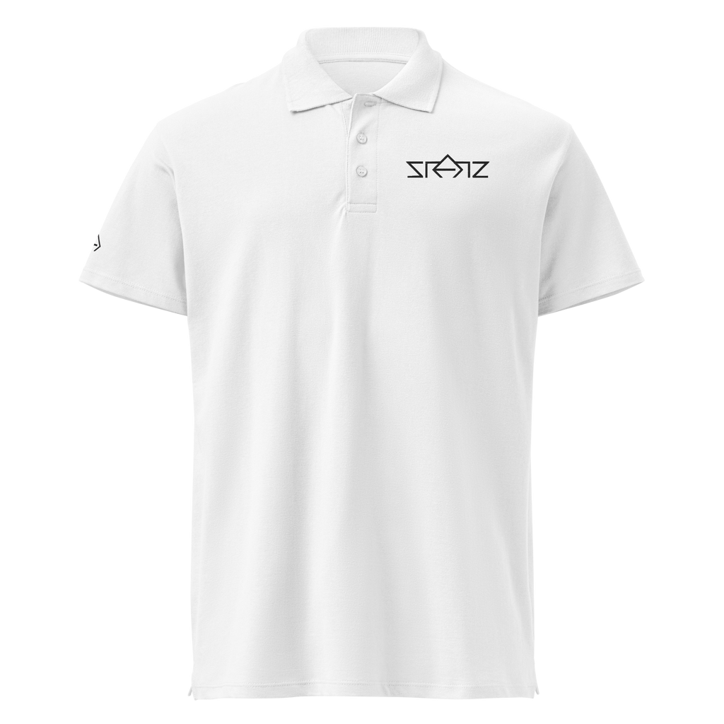 SRARZ Signature Polo – Weiss – Vorderansicht ohne Person