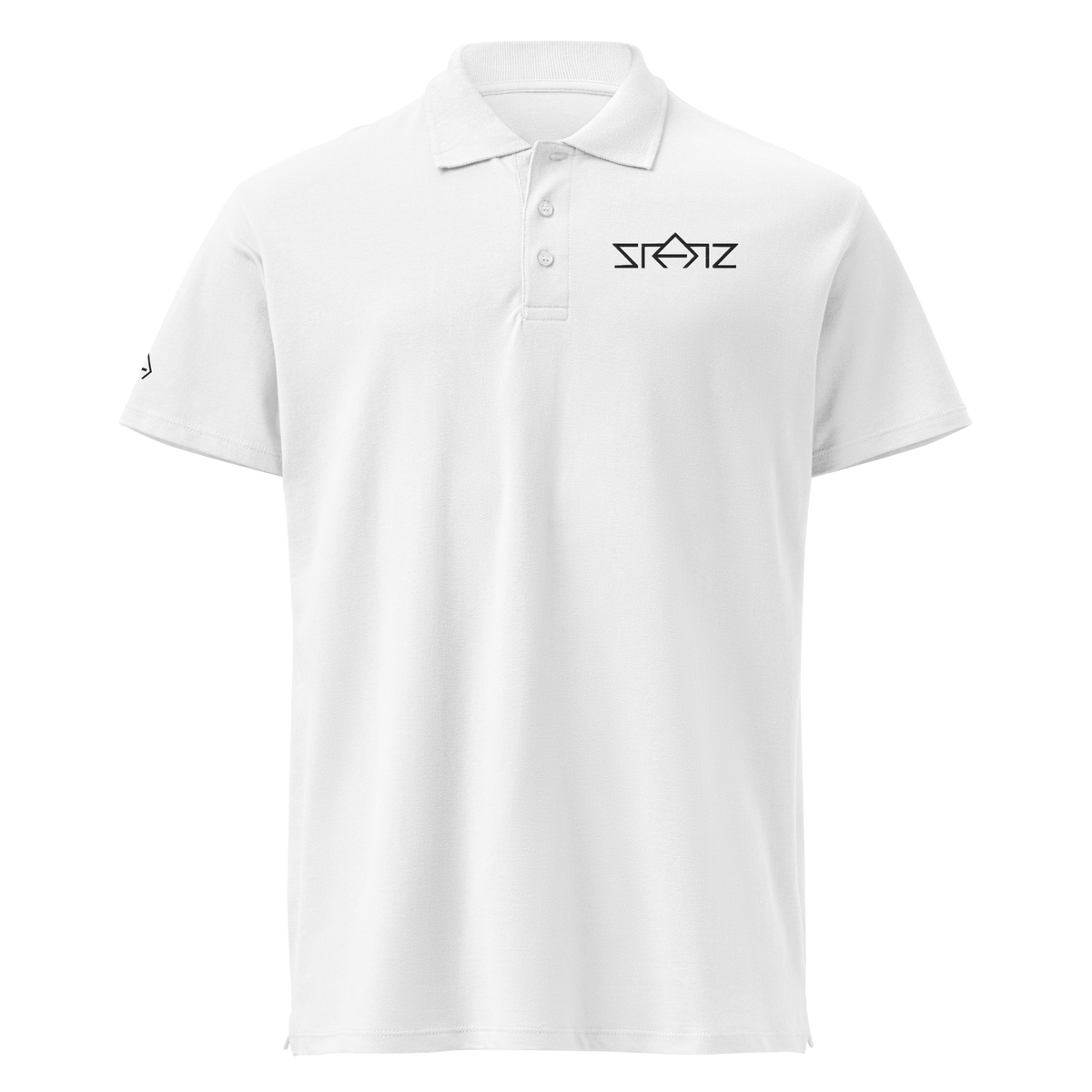 SRARZ Signature Polo – Weiss – Vorderansicht ohne Person