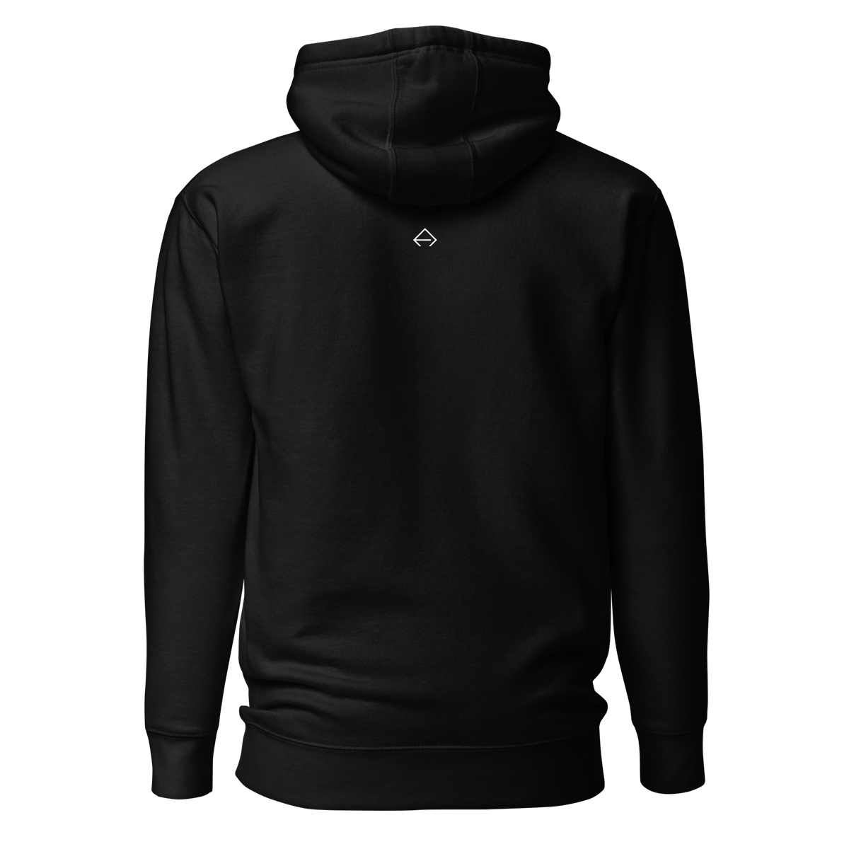 SRARZ Signature Hoodie – Schwarz – Rückansicht ohne Person