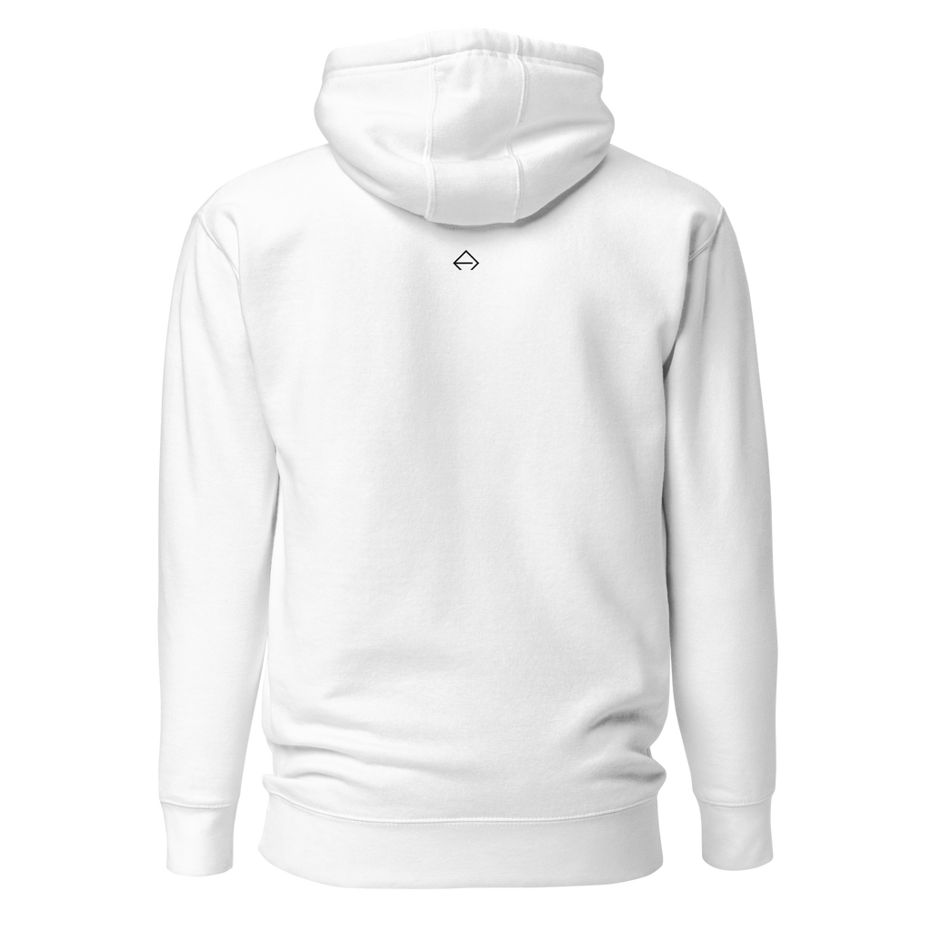 SRARZ Signature Hoodie – Weiss – Rückansicht ohne Person
