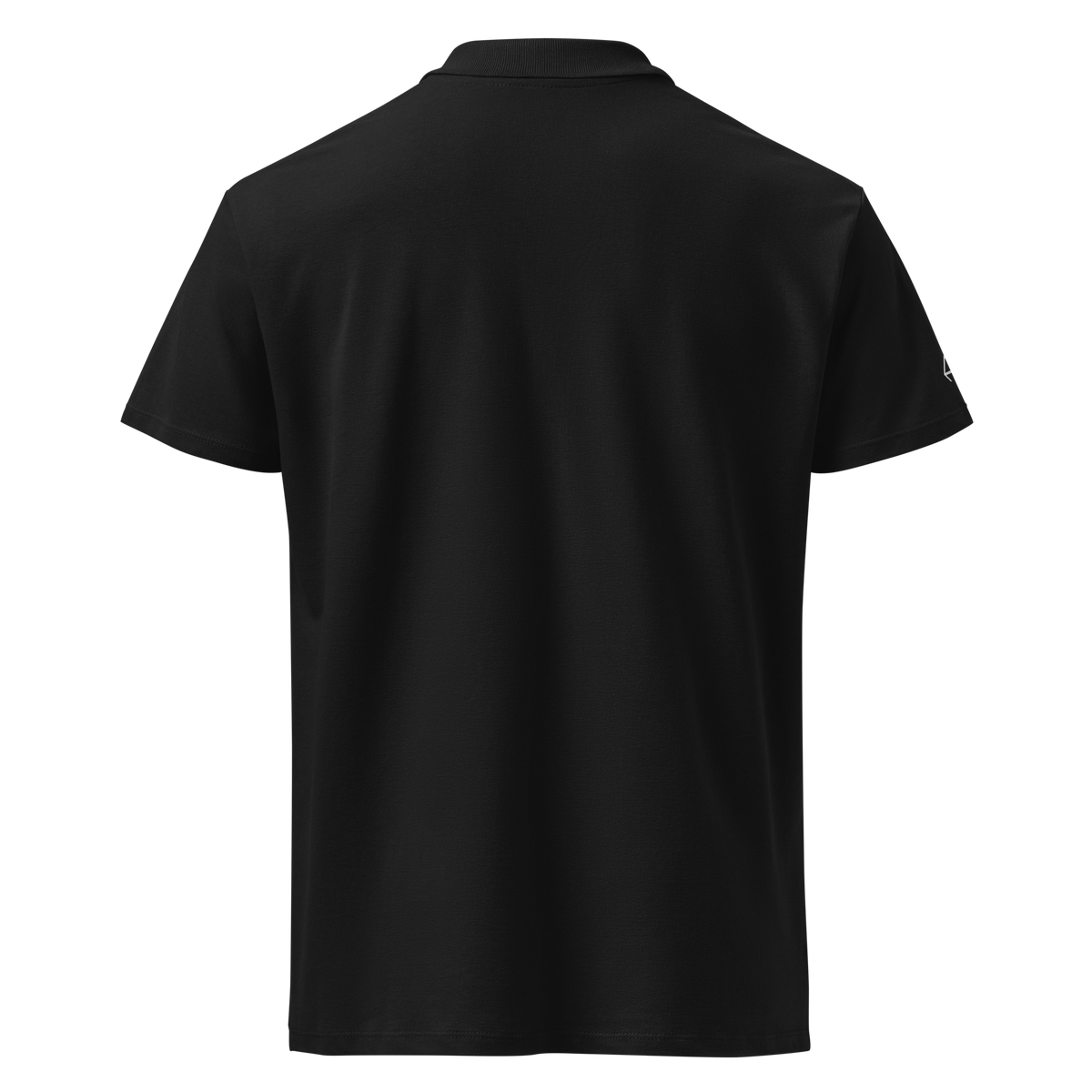 SRARZ Signature Polo – Schwarz – Rückansicht ohne Person