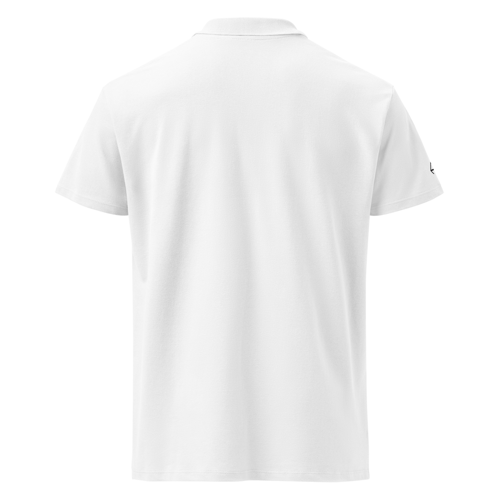 SRARZ Signature Polo – Weiss – Rückansicht ohne Person