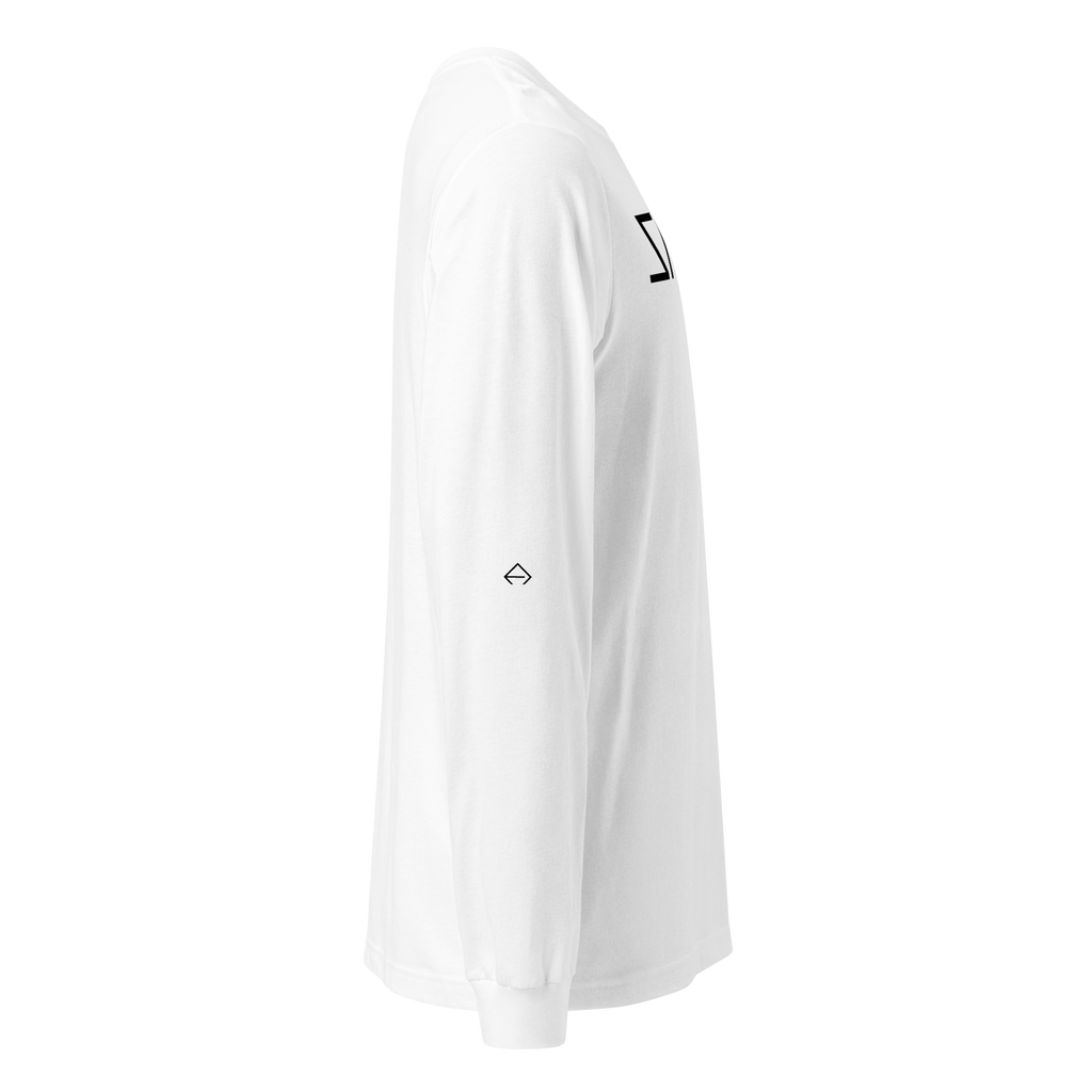 SRARZ Signature Longsleeve – Weiss – Seiten- oder Detailansicht ohne Person