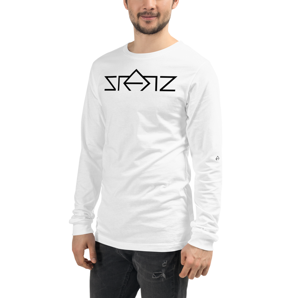 SRARZ Signature Longsleeve – Weiss – Herrenmodel – Vorderansicht