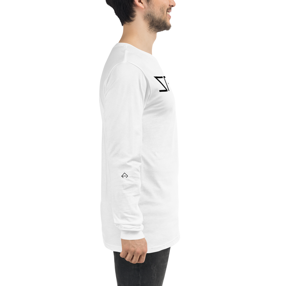 SRARZ Signature Longsleeve – Weiss – Herrenmodel – Seiten- oder Rückansicht