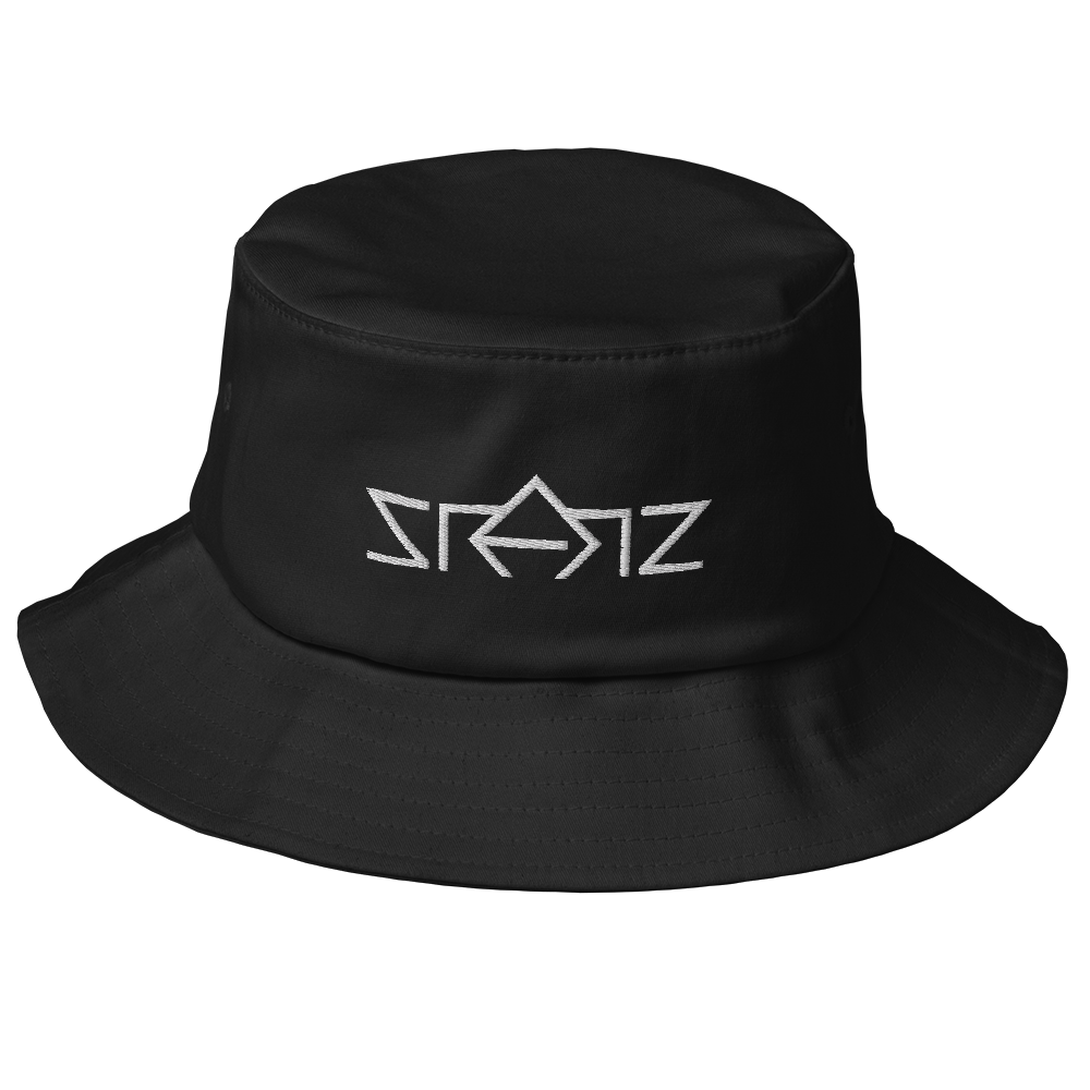 SRARZ Signature Bucket Hat – Schwarz – Produkt Vorderansicht