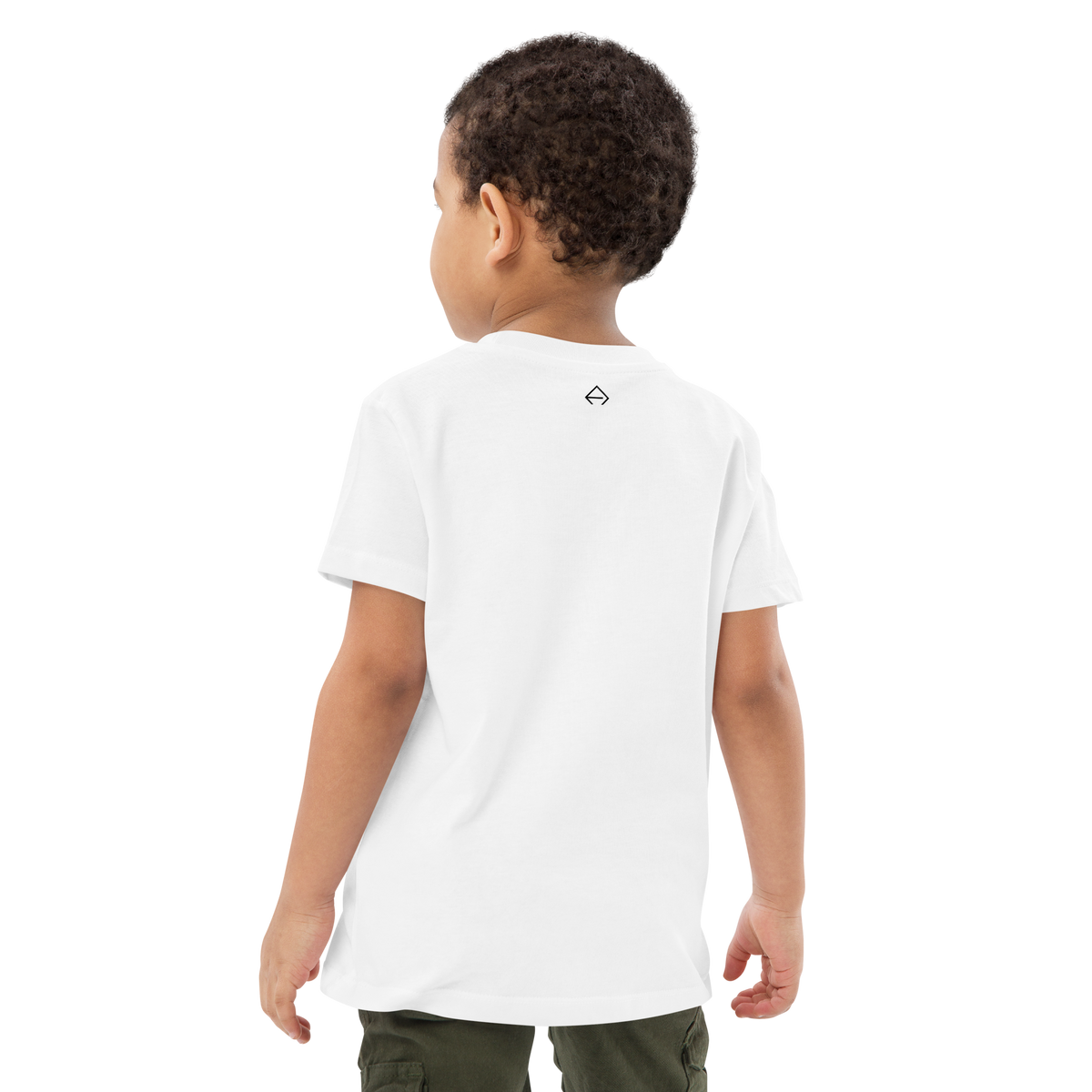 SRARZ Signature Kids T-Shirt – Weiss – Jungenmodell Rückansicht