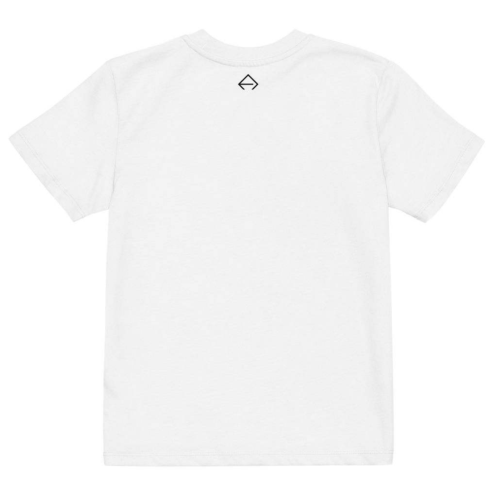SRARZ Signature Kids T-Shirt – Weiss – Rückansicht ohne Person