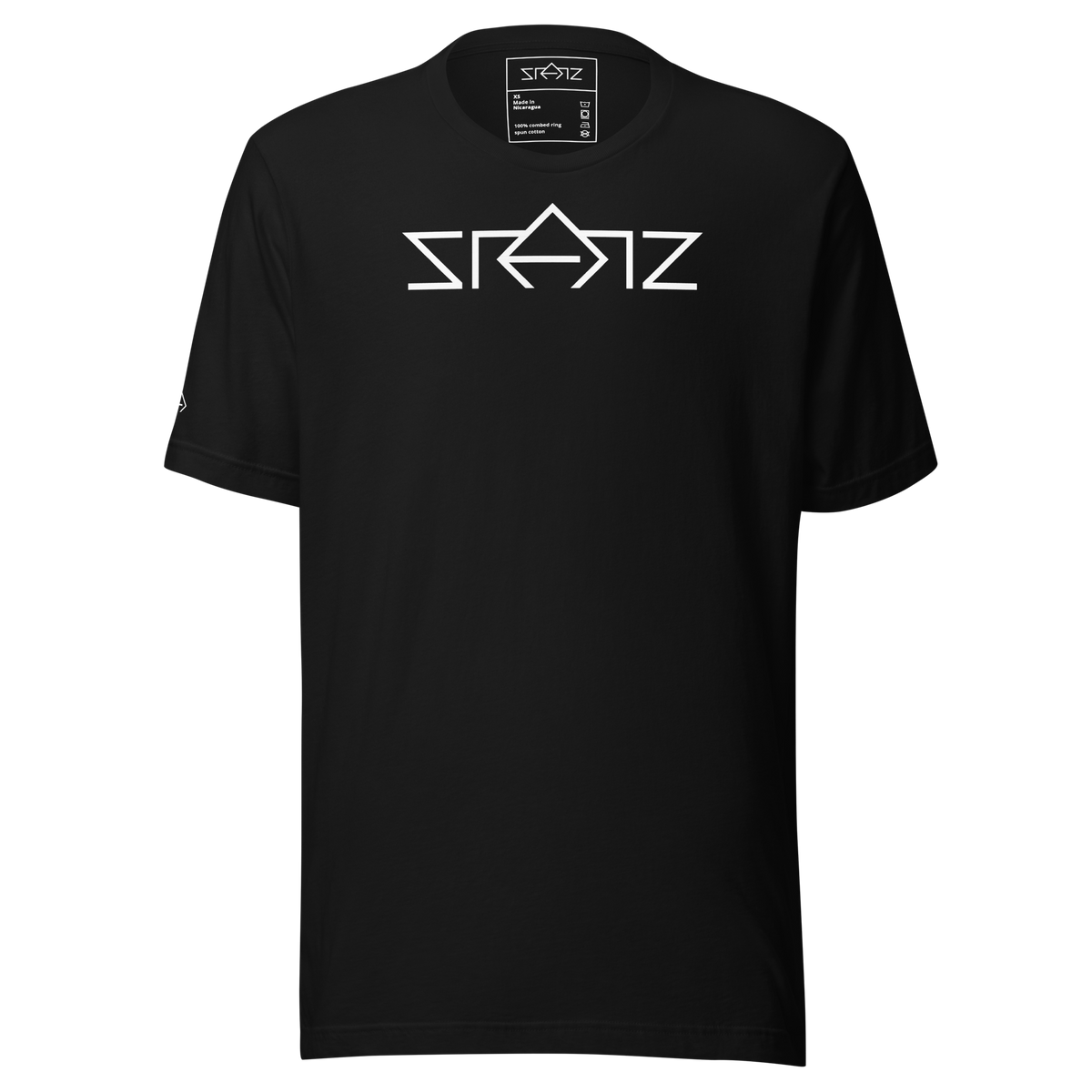 SRARZ Signature T-Shirt – Schwarz – Vorderansicht ohne Person