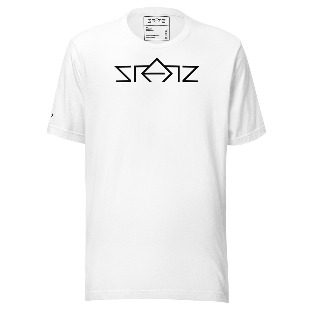 SRARZ Signature T-Shirt – Weiss – Vorderansicht ohne Person