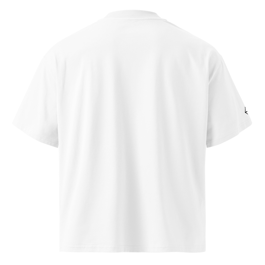 SRARZ Signature Oversized T-Shirt – Weiss – Rückansicht ohne Person