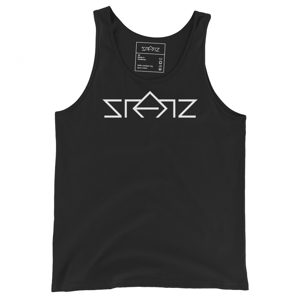 SRARZ Signature Tank Top – Schwarz – Vorderansicht ohne Person
