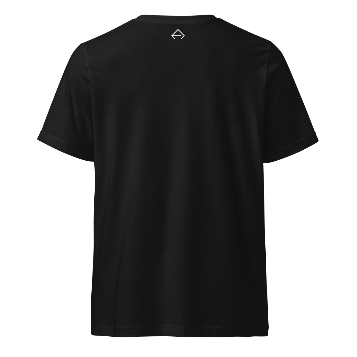 SRARZ Signature V-Neck T-Shirt – Schwarz – Rückenansicht ohne Person